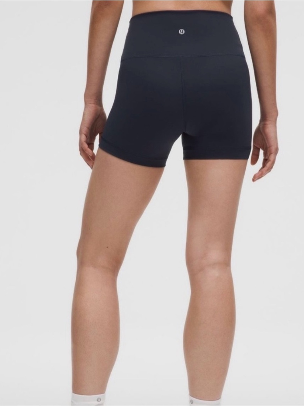 lululemon Wunder Train High Rise Short 4" Biker Short Pilate Short Navy 4 - Picture 2 of 7